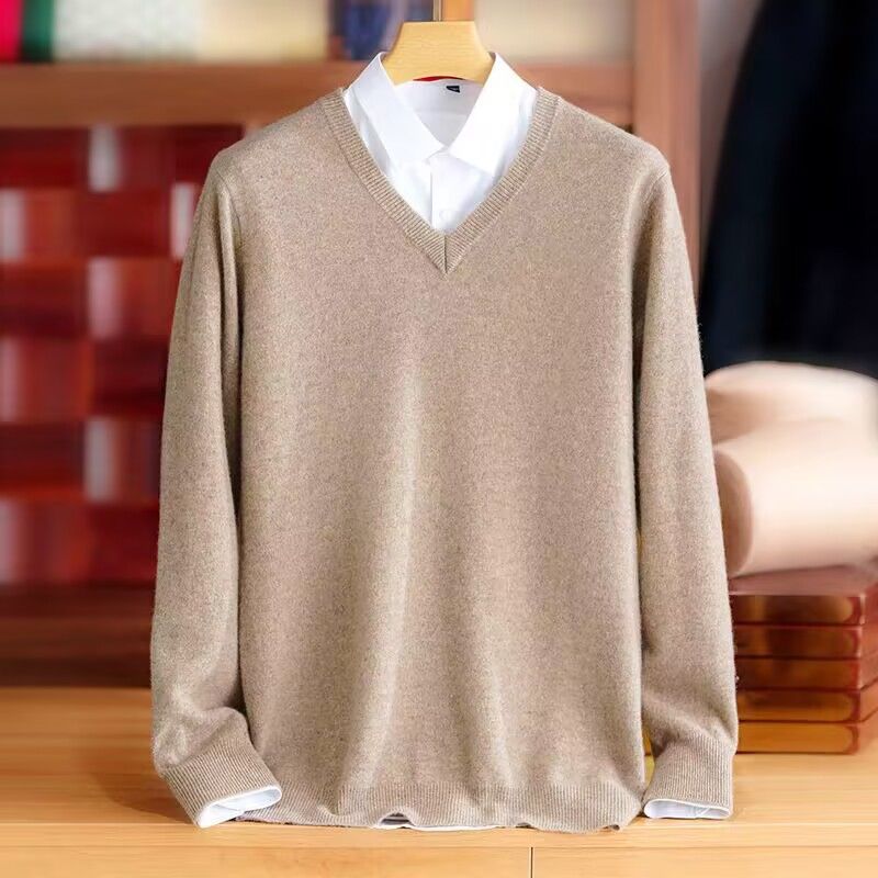 Men's Slimming Crew-neck Long-sleeve Pullover Sweater