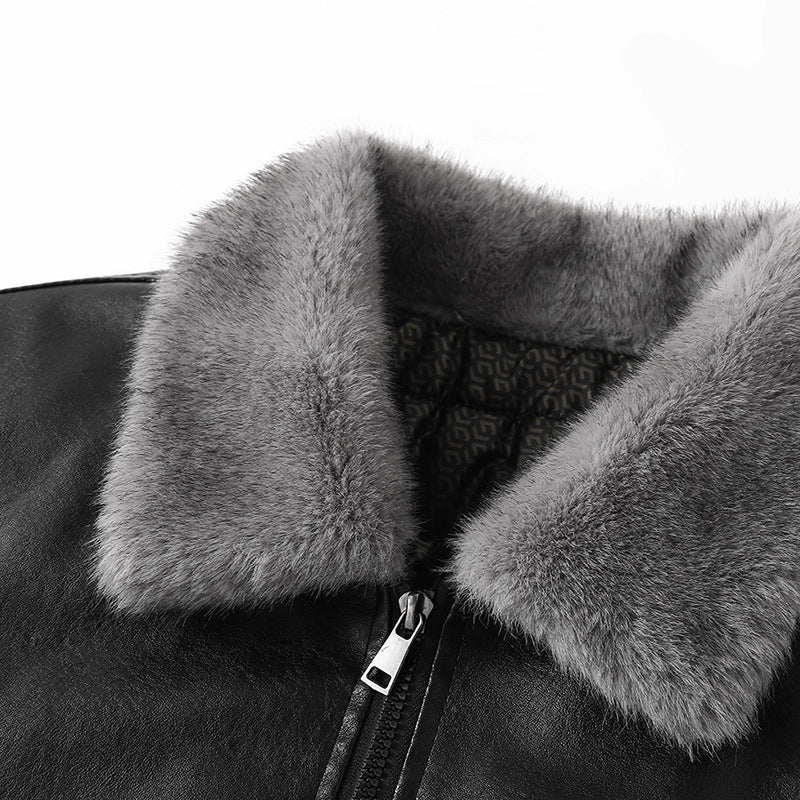 Men's Casual Windproof Hooded Fleece-lined Jacket