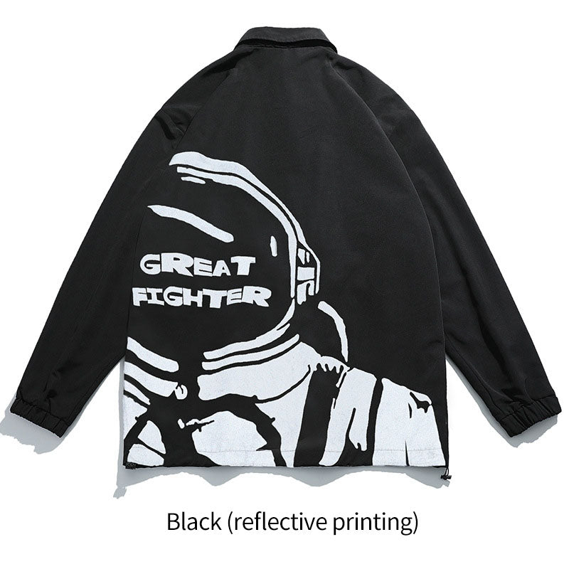 Reflective Jacket Autumn And Winter Lapel Versatile Jacket