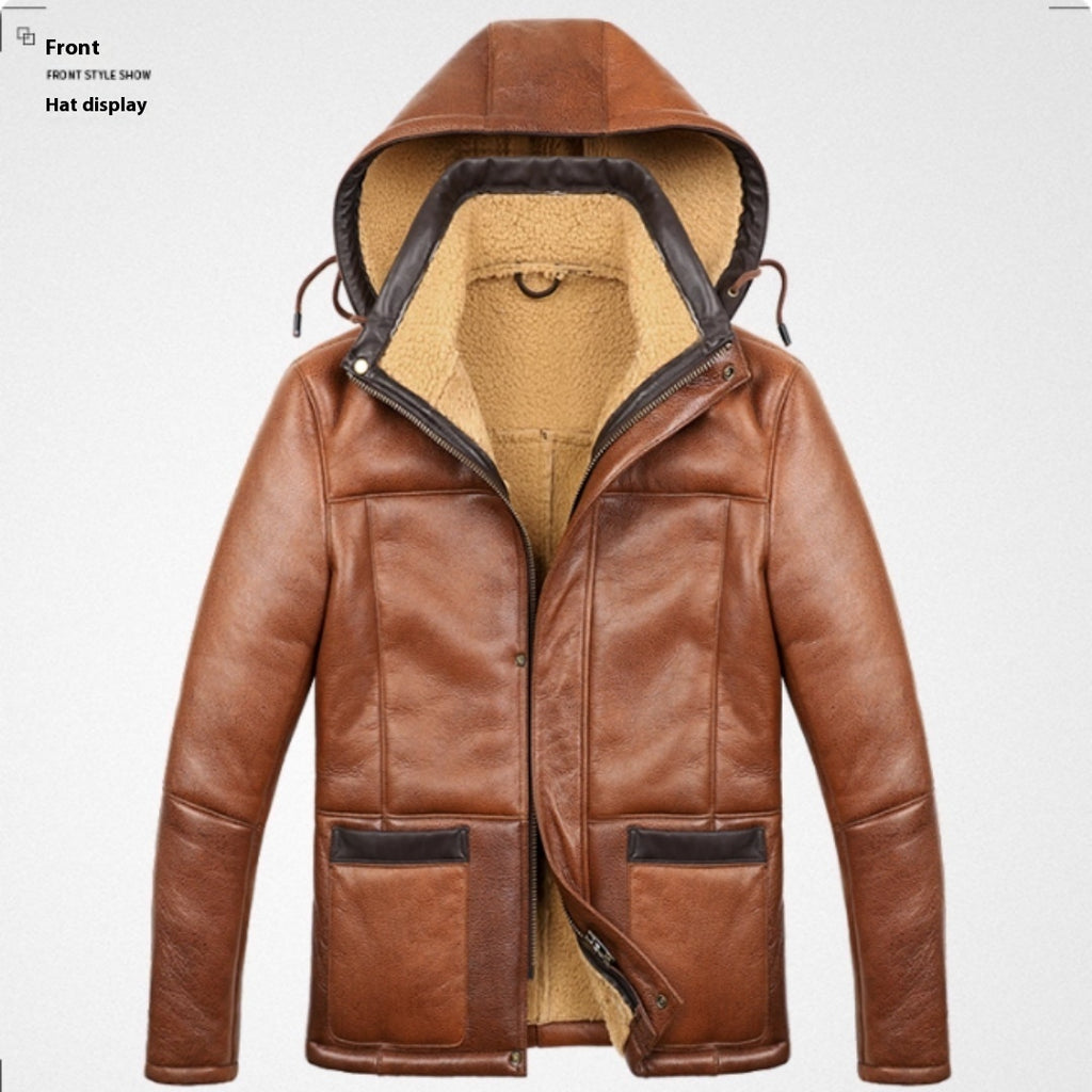 Winter Hooded Fur Jacket