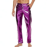 Shiny Disco Pants Wet Party Dance Straight Pants TRENDFLOW