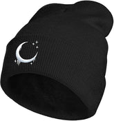 Amazon Embroidered Knitted Hat With Moon And Stars Design AutumnWinter Wool Hat TRENDFLOW