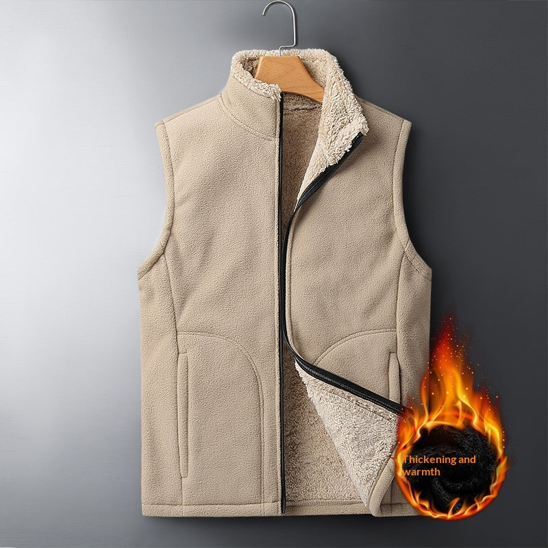 Men's Autumn And Winter Casual Outdoor Plush Vest