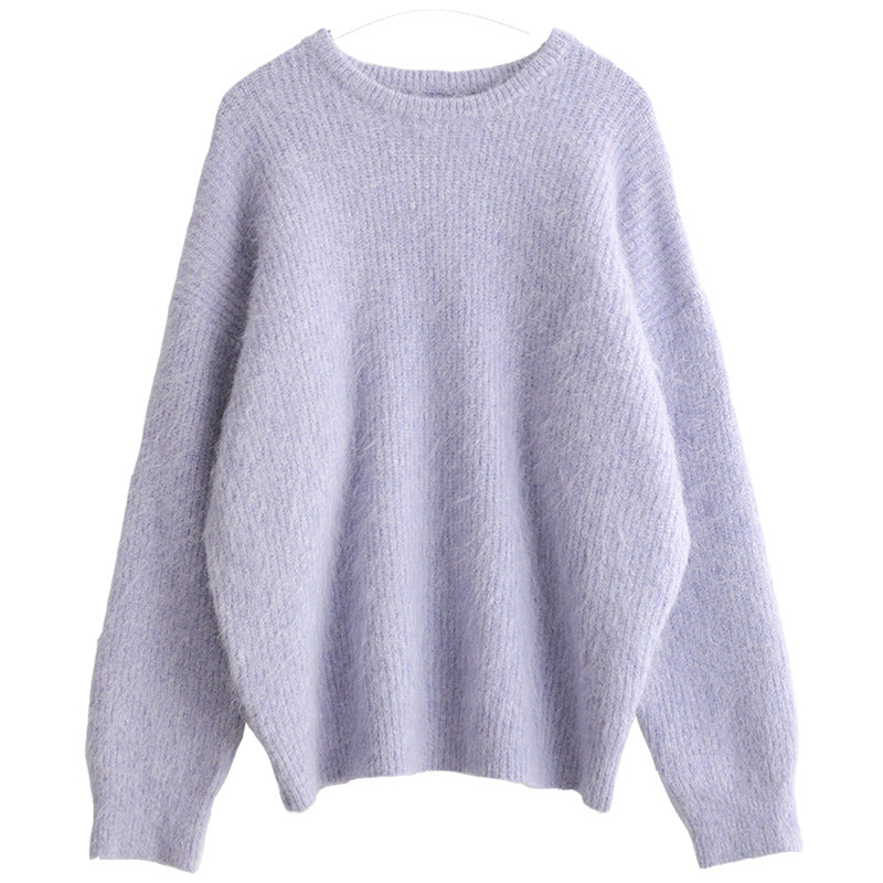 Women's Red Alpaca Wool Pullover Sweater, Soft And Cozy Knit Top Year Wear