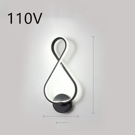 led wall lamp nordic minimalist bedroom bedside lamp TRENDFLOW