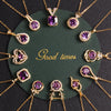 Douyin's New Purple Zircon Necklace Women's Niche Design Ins Style Versatile Heart Purple Donglai Pendant Jewelry