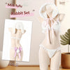 Fluffy Hooded Bunny Costume Sexy Lingerie