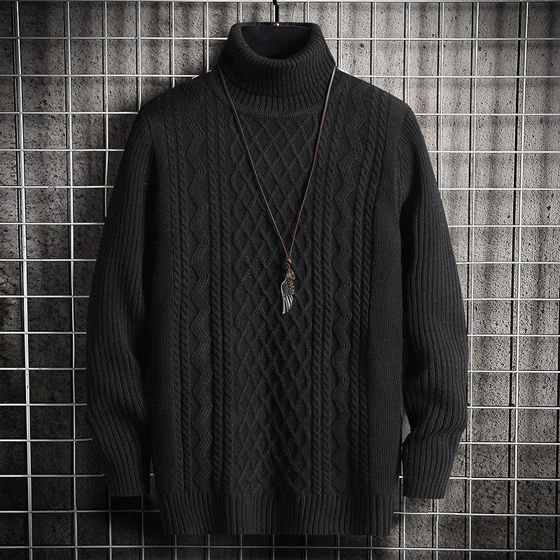 Men's Twill Double-breasted Knit Sweater