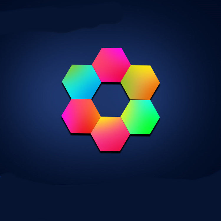 Colorful Color-changing Gaming Atmosphere Smart Quantum Light Induction Honeycomb Bedroom Wall Lamp TRENDFLOW