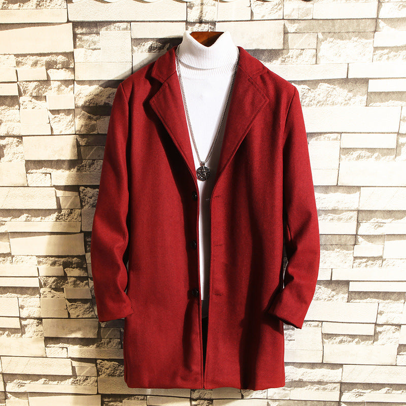 Wool Coat, Mid-length Men&