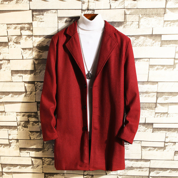Wool Coat, Mid-length Men&