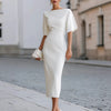 2026 Independent Site Wish Amazon Elegant Waist-Cinching Slimming Mid-Length Dress For Women