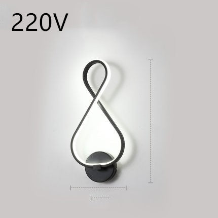 led wall lamp nordic minimalist bedroom bedside lamp TRENDFLOW