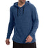 Long-sleeve Casual Pullover Hoodie With Drawstring And Buttons TRENDFLOW