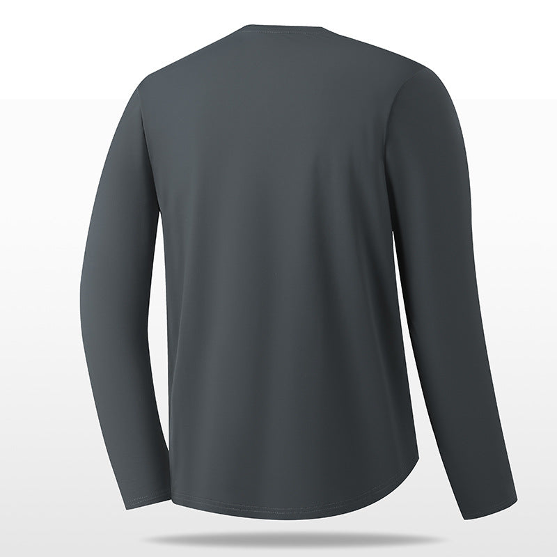 Non-deformed Solid Color Long Sleeve T-shirt TRENDFLOW