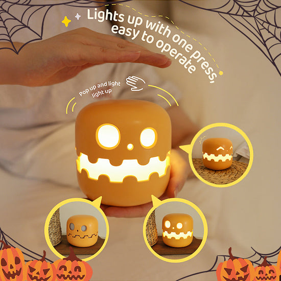 Pumpkin Lamp Bedside Halloween Funny Decoration Ambience Light For Bedrooms Living Room Decoration Kids Birthday Gift Halloween Decorations TRENDFLOW