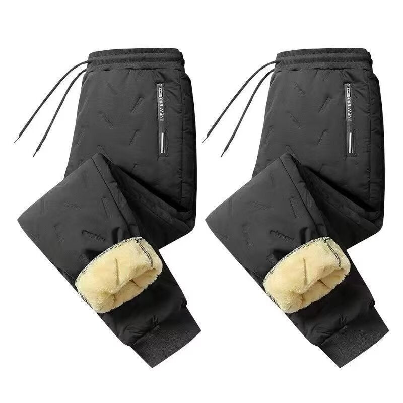Men's Fleece Straight-leg Casual Pants