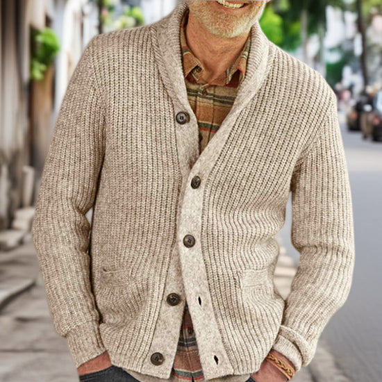 Turn-down Collar Thickened Knitwear Long-sleeve Cardigan Sweater TRENDFLOW