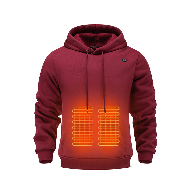 Hooded Heated Sweatshirt Men's USB-Heated Sweatshirt